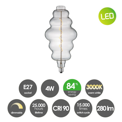 Home Sweet Home hanglamp Leonardo Cloud - 3L dimbaar E27 helder