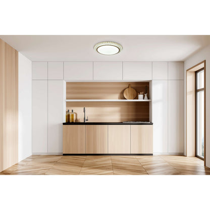LED -plafondlicht "Madison" Ø 48 cm, veel functies, gemaakt van metaal en plastic, goud, met geïntegreerde LED's, verlichting voor woonkamers of kantoor