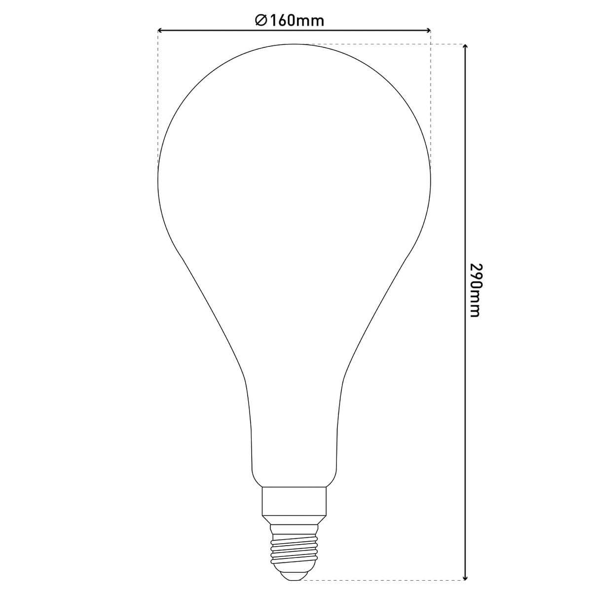 LED -lamp "Dilly Max", 5 watt, gloeilamp gemaakt van metaal en glas, warm wit, E27 Socket LED, decoratieve LED -lamp ca.