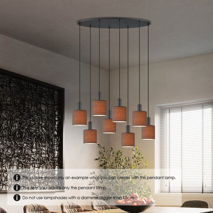 Home Sweet Home Zwarte ovale metalen Hanglamp 8L - 80/25/117.5CM