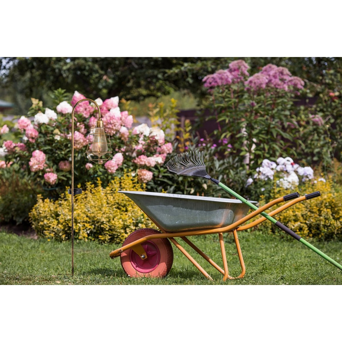 2 Set LED Decoratief Solar Earth Spit "Gitti" H: 76,5 cm, voor buiten, gemalen spiesjes gemaakt van metaal en plastic, in oude maaltijd, met geïntegreerde LED