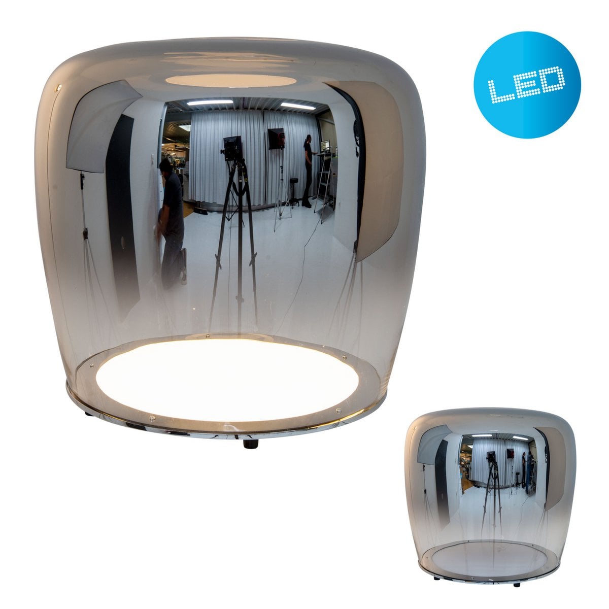 LED -tafellamp "Smoky" D: 43 cm