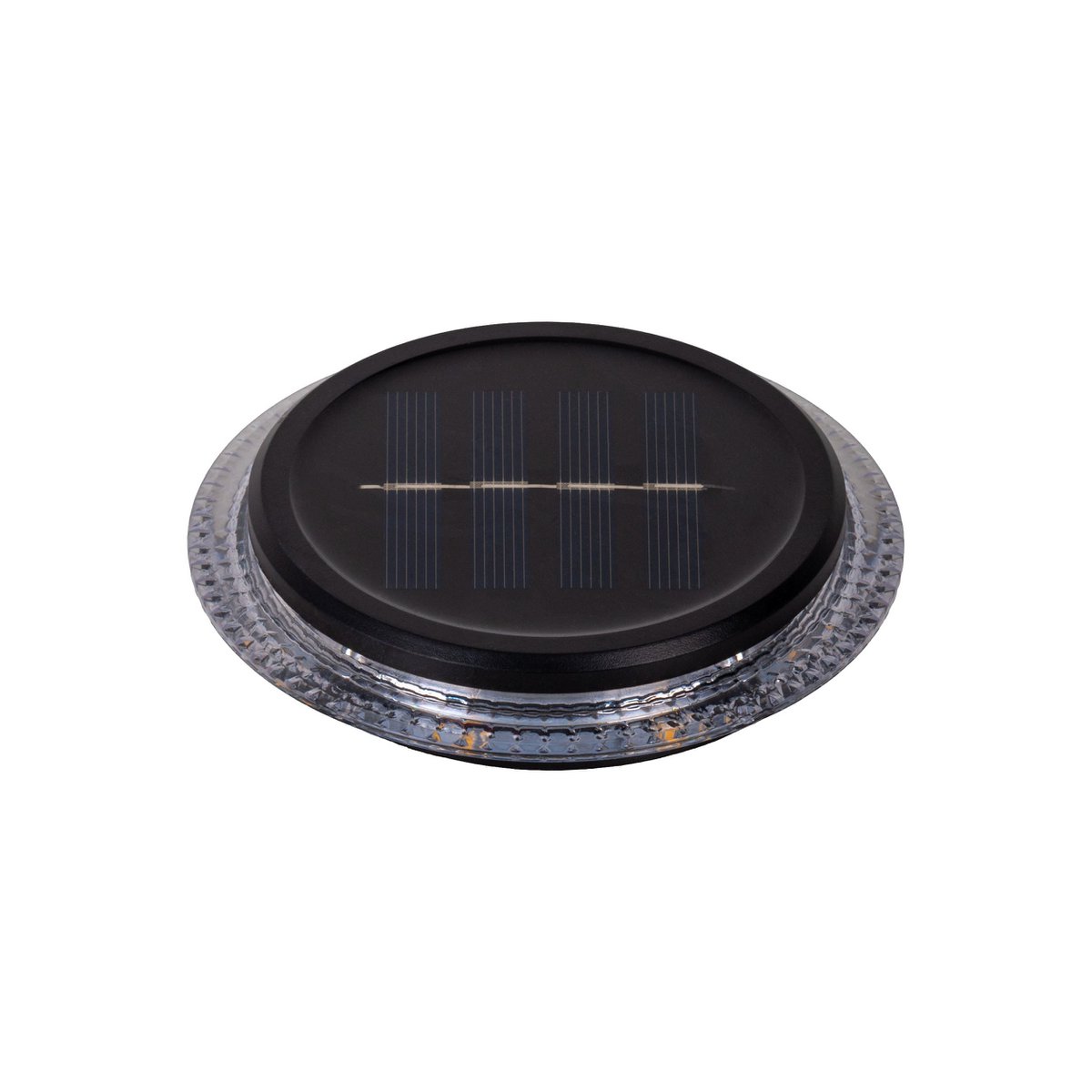 6 Set Solar-Boden-Sprießleucht Ø ca. 11,2 cm, zwart plastic, schemeringsensor, voor toegang, terras en paden