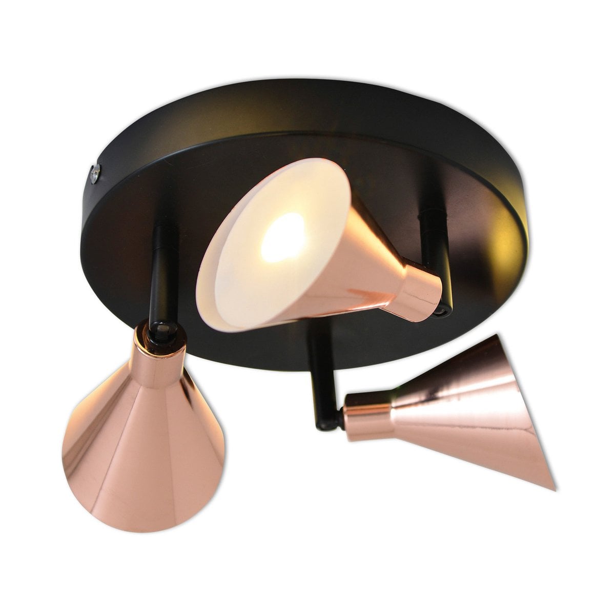 3 LED-wand u. Plafondlamp "Koper" d:38cm