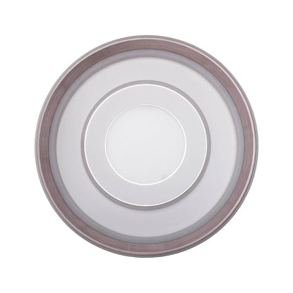 LED-plafondlamp "Doira" Ø 50,5 cm, 7,5 cm hoog, metaal en plastic in zilver en wit, geïntegreerde LED's, 3600 lm licht licht, dimable, CCT-functie 3000-6500 K, nachtlichtfunctie