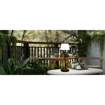 LED -licht "Emmi" voor buiten en binnen, tafellamp gemaakt van metaal en plastic, met stevig gebouwd -in LED's, LED -tafellamp voor balkon, terras, tuin, woonkamer, wintertuin, ca.