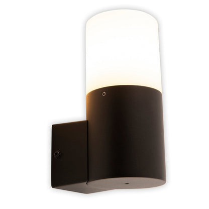 Buiten wandlamp "Torcia" 16,5 cm hoog, gemaakt van metaal en plastic in zwart, E27