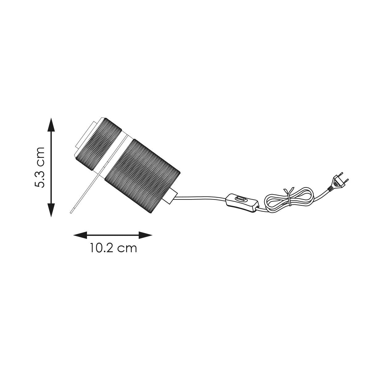 Home Sweet Home Tafellamp Matrix - Zilver - 11/10.2/5.3cm - Bedlampje