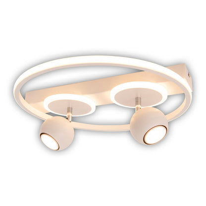 2 Spot LED -plafondlamp "Ronda" Ø 40 cm, gemaakt van metaal en plastic, wit, GU10, vlekken binnen