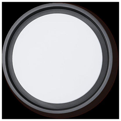 LED Outer Wall Lamp "Mio" Ø 27 cm gemaakt van antraciet -gekleurd metaal en plastic, IP54 voor ingang, balkon, terras