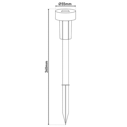 16er-set LED-Solar-Eerdspieß