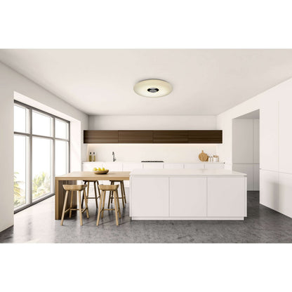 LED -plafondlicht "Nashville" Ø 40 cm, vele functies, gemaakt van metaal en plastic, wit, met geïntegreerde LED's, verlichting voor woonkamers, gang of kantoor