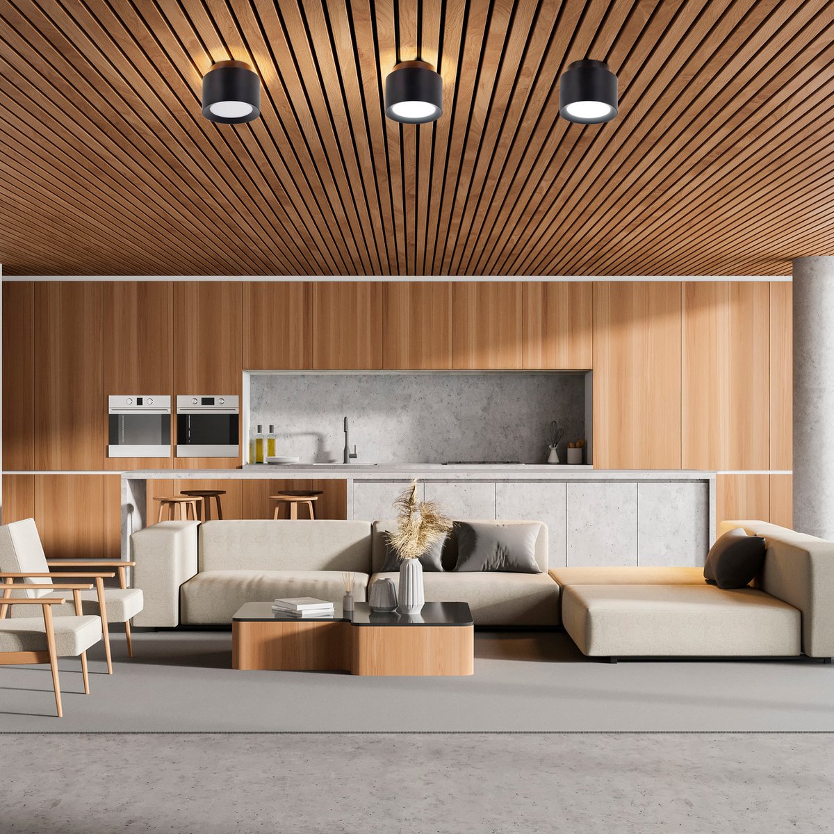 LED Spot D: 11,5 cm Schwarz "Trimes"