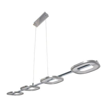 LED hanglamp "balk" gemaakt van metaal en plastic in stalen blank, met geïntegreerde LED