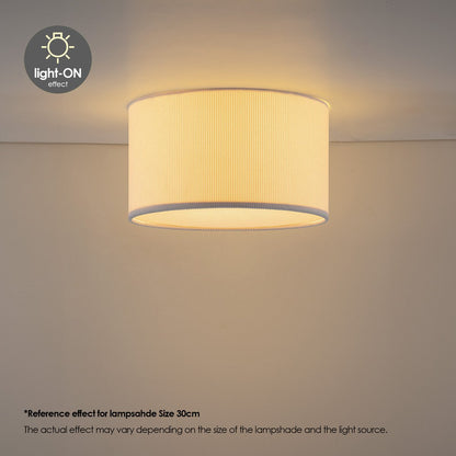 Home Sweet Home Cylindrische Corduroy Plafondlamp - Wit - ø30 x 17 cm