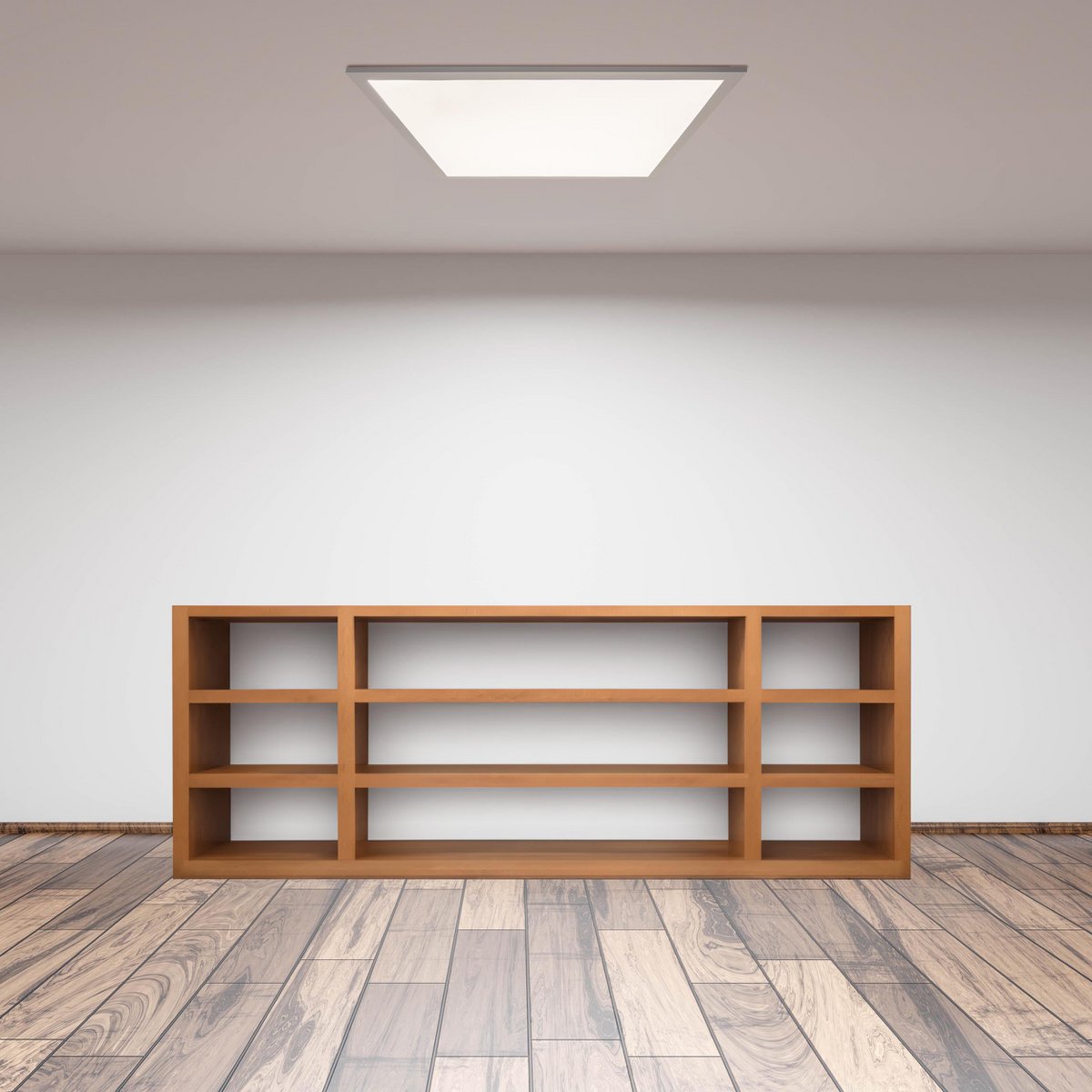 LED -paneel plafondlicht "Nico", functionele metalen plafondlamp en plastic in het wit, met vaste LED's en vele functies, ideaal voor kantoor, oefening of workshop, ca. 45 x 45 cm