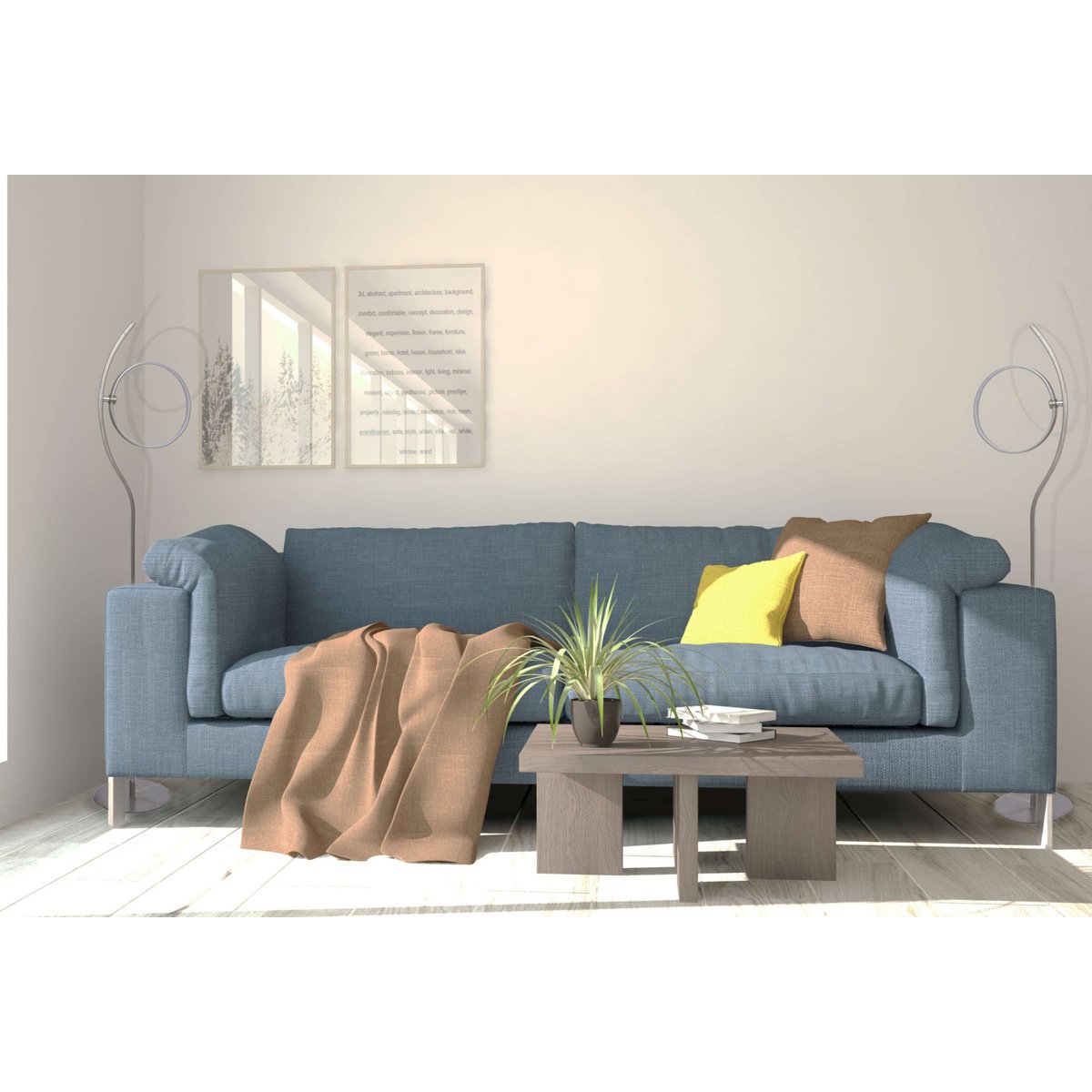 LED staande lamp "luslijn" 150 cm hoog, met geïntegreerde LED -streep, gemaakt van metaal en plastic