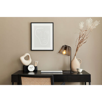 Tafellamp "Korie", metalen tafellamp in het zwart, met E27 -aansluiting, 50 cm hoog, voor woonkamer en kantoor.