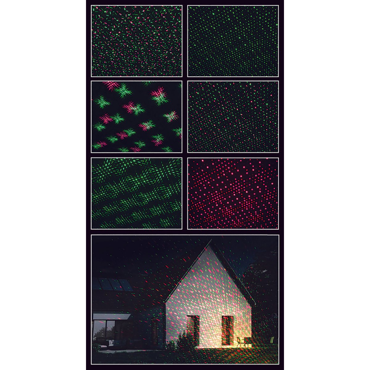 Laser buiten spion met projector, spies gemaakt van plastic, kleurrijk, met geïntegreerde LED, spotlight voor buiten