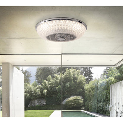 LED -plafondlicht "Viento" met ventilator, gemaakt van metaal en plastic, met geïntegreerde LED's, verlichting voor woonkamers of kantoor