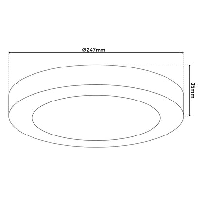 LED ON/UPDATE LAMP "Complex" D: 24,6 cm