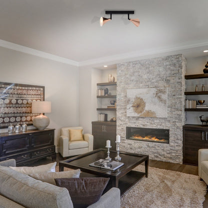 2 LED-wand u. Plafondspot "Koper"