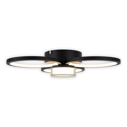 LED -plafondlicht "CIMO" gemaakt van zwart metaal en plastic, Ø Ca.