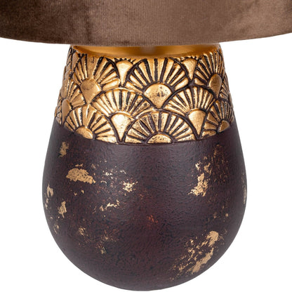 Keramische tafellamp "Bronco", tafellamp, keramiek, beige/grijs, met E14 -aansluiting, voor eetkamer, woonkamer, gang of kantoor, 39 cm hoog