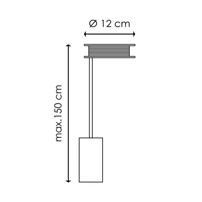 Home Sweet Home Verlichtingspendel Pulley - Wit - 12x12x154 cm