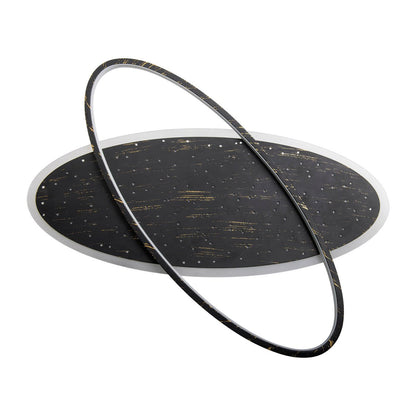 LED -plafondlamp "Stelaris" ongeveer 60 cm lang, gemaakt van metaal en plastic in het zwart, met stevig gebouwde LED's, verlichting voor woonkamers en kantoor