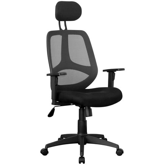 bureaustoel FLORENCE 2 stof bureaustoel 120 kg armsteun zwarte bureaustoel bureaustoel hoofdsteun X-XL