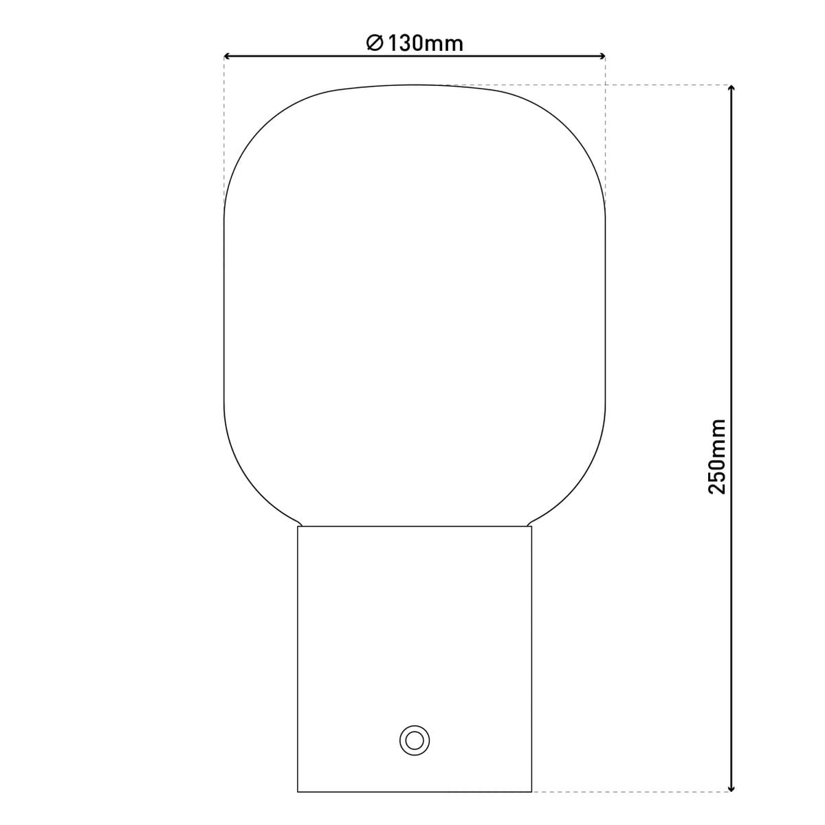 Draadloos tafellicht "Albero" decoratief tafellicht gemaakt van chroomkleurig metaal en glas met stevig geïnstalleerde LED's, dimbaar met aanraaksensor, 25 cm hoog
