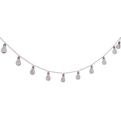 LED/zonne -lichte keten "gloeilamp", voor buiten, plastic lichte keten, helder/transparant, met geïntegreerde LED