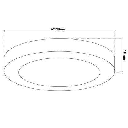 LED -plafondlicht "bonus" Ø: 17 cm