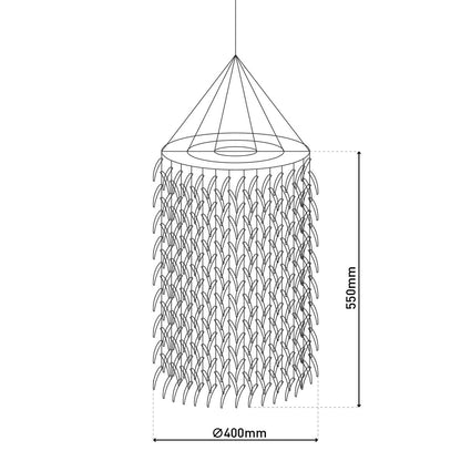 Hanger lamp "kokosnoot" Ø 40 cm, gemaakt van hout- en kokosnootschalen, beige/bruin, E27 -aansluiting, verlichting voor woonkamer, eetkamer of wintertuin.