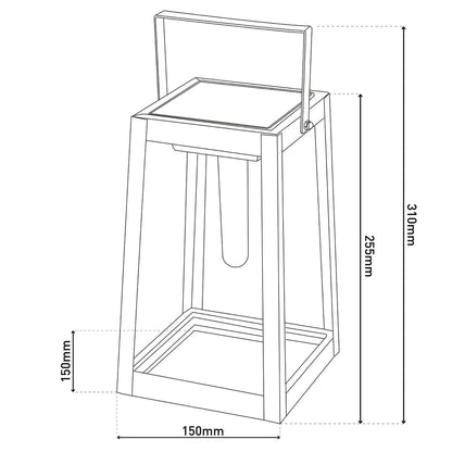 LED -decoratieve lamp, voor buiten, decoratie metaal en plastic in het zwart, met geïntegreerde LED