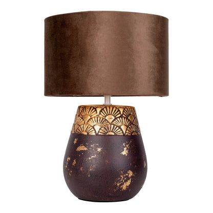 Keramische tafellamp "Bronco", tafellamp, keramiek, beige/grijs, met E14 -aansluiting, voor eetkamer, woonkamer, gang of kantoor, 39 cm hoog