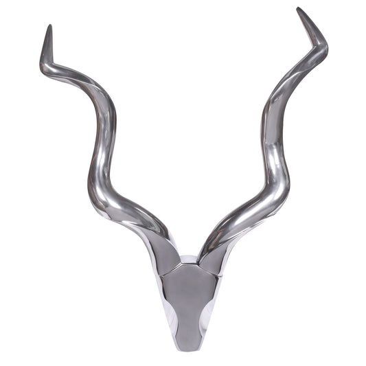 Stag L wanddecoratie Deer 80cm aluminium zilver aluminium wanddecoratie Antler Ontwerp Decoratie