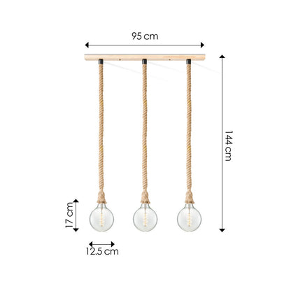 Home Sweet Home hanglamp Leonardo - 3L G125 - dimbaar E27 helder
