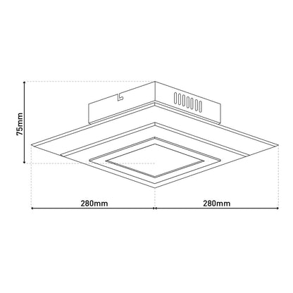 LED wand- en plafondlamp "Lucca"