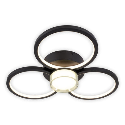 LED -plafondlicht "CIMO" gemaakt van zwart metaal en plastic, Ø Ca.