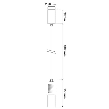 Holzbaldachin met textielkabel "Bento", in Natuur, E27 -versie, verlichting voor woonkamer of kantoor