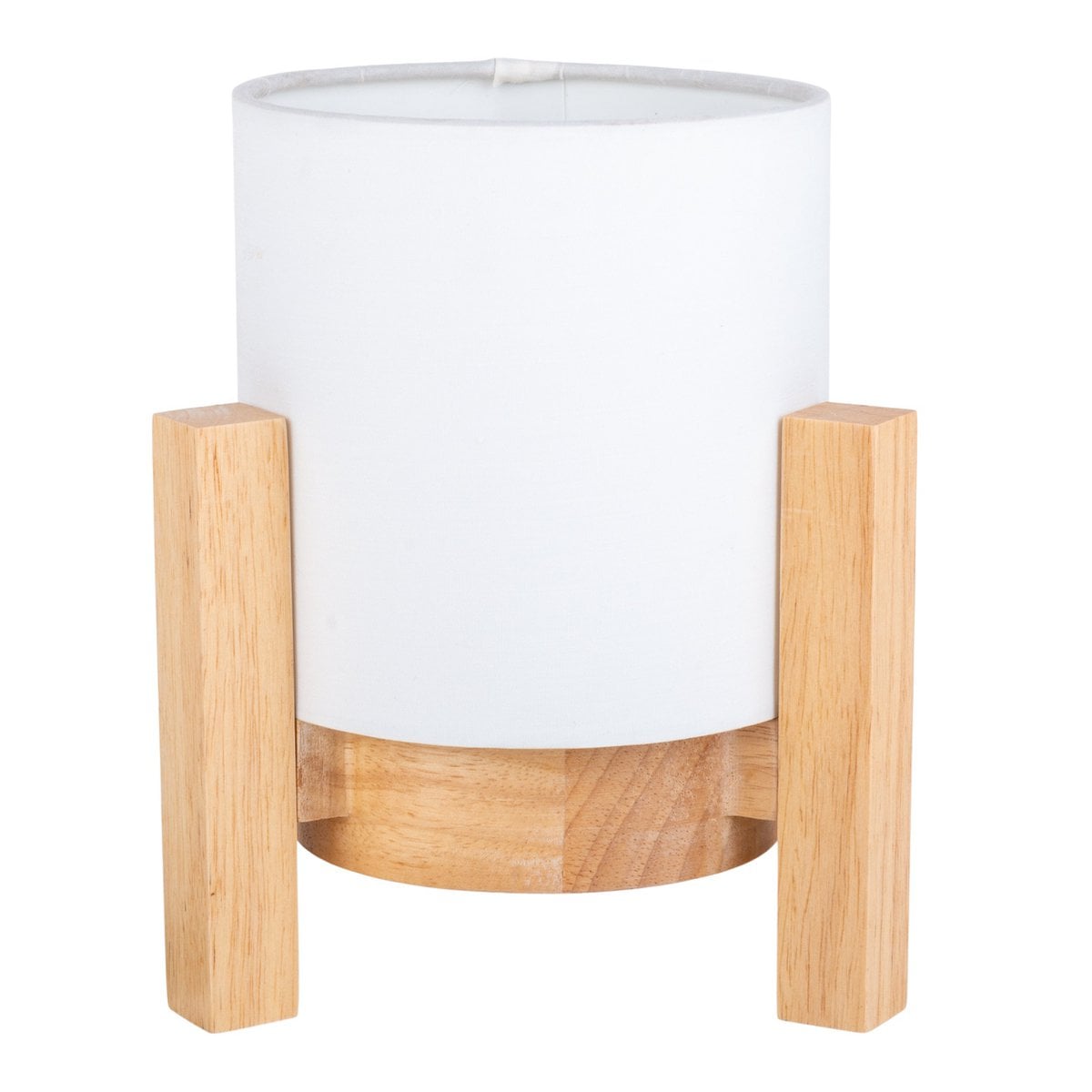 Ackitical Lamp "Madita" 19 cm hoog, in wit/natuur, met geïntegreerde LED, dimbaar met aanraaksensor