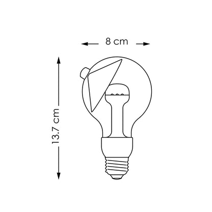 Home Sweet Home LED lamp Cone zilver G80 E27 3W 220Lm 2700K