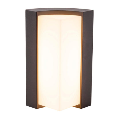 LED op de buitenwandlamp "RICO" 14,8 cm hoog, gemaakt van metaal en plastic in antraciet, met geïntegreerde LED