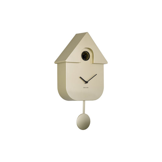 Wandklok Modern Koekoek Metallic