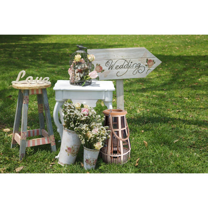 Decollicht "Korbinian" inclusief Solar Led Candle for Garden and Balcony, van Rattan in Nature, Solar Lamp Hoogte 35 cm