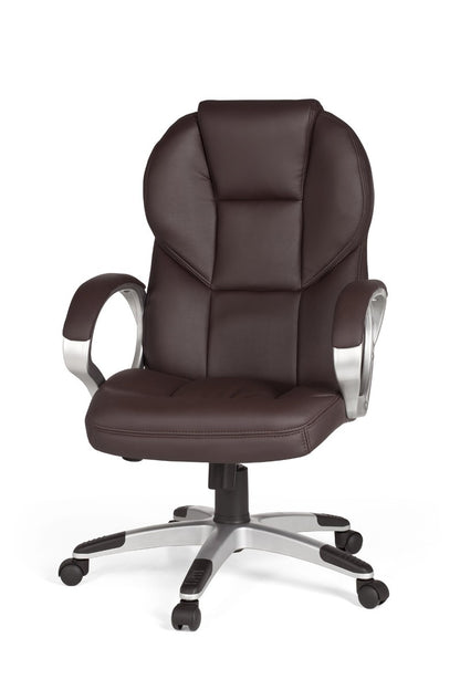 bureaustoel Matera  kunstleer bruine bureaustoel design  stoel  stoel met XXL bekleding 120kg
