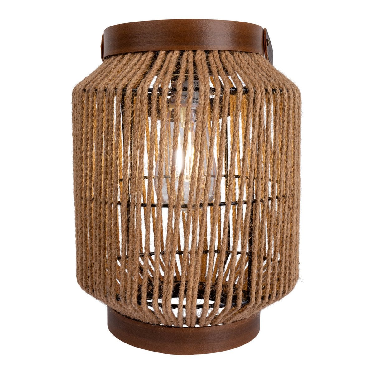 LED zonnelamp "Korbiniaanse" decoratie voor het buitengebied gemaakt van metaal, plastic en snoer in de natuur, met stevig ingebouwde LED's.