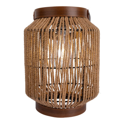 LED zonnelamp "Korbiniaanse" decoratie voor het buitengebied gemaakt van metaal, plastic en snoer in de natuur, met stevig ingebouwde LED's.